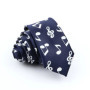 Musical Men's Skinny Tie Design Colorful Notes Printed Piano Key Smile Guitar Polyester 5cm Width Necktie Party Gift Accessory