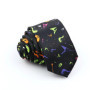 Musical Men's Skinny Tie Design Colorful Notes Printed Piano Key Smile Guitar Polyester 5cm Width Necktie Party Gift Accessory