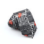 Musical Men's Skinny Tie Design Colorful Notes Printed Piano Key Smile Guitar Polyester 5cm Width Necktie Party Gift Accessory