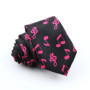 Musical Men's Skinny Tie Design Colorful Notes Printed Piano Key Smile Guitar Polyester 5cm Width Necktie Party Gift Accessory
