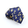 Musical Men's Skinny Tie Design Colorful Notes Printed Piano Key Smile Guitar Polyester 5cm Width Necktie Party Gift Accessory