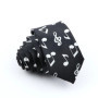 Musical Men's Skinny Tie Design Colorful Notes Printed Piano Key Smile Guitar Polyester 5cm Width Necktie Party Gift Accessory