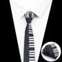 Musical Men's Skinny Tie Design Colorful Notes Printed Piano Key Smile Guitar Polyester 5cm Width Necktie Party Gift Accessory