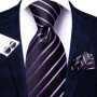 Hi-Tie Floral Black Solid New Design 2023 New Fashion Brand Tie for Men Wedding Party Necktie Handky Cufflinks Gift Wholesale