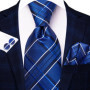 Hi-Tie Solid Hot Pink Mens Fashion Necktie Handkerchief Cufflink for Tuxedo Accessory Classic Luxury Tie for Man Wedding Party