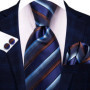 Hi-Tie Solid Hot Pink Mens Fashion Necktie Handkerchief Cufflink for Tuxedo Accessory Classic Luxury Tie for Man Wedding Party