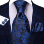 Hi-Tie Solid Hot Pink Mens Fashion Necktie Handkerchief Cufflink for Tuxedo Accessory Classic Luxury Tie for Man Wedding Party