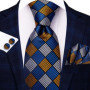 Hi-Tie Solid Hot Pink Mens Fashion Necktie Handkerchief Cufflink for Tuxedo Accessory Classic Luxury Tie for Man Wedding Party