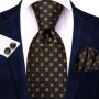 Hi-Tie Solid Hot Pink Mens Fashion Necktie Handkerchief Cufflink for Tuxedo Accessory Classic Luxury Tie for Man Wedding Party