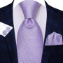 Hi-Tie Solid Hot Pink Mens Fashion Necktie Handkerchief Cufflink for Tuxedo Accessory Classic Luxury Tie for Man Wedding Party