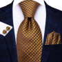 Hi-Tie Solid Hot Pink Mens Fashion Necktie Handkerchief Cufflink for Tuxedo Accessory Classic Luxury Tie for Man Wedding Party