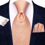 Hi-Tie Solid Hot Pink Mens Fashion Necktie Handkerchief Cufflink for Tuxedo Accessory Classic Luxury Tie for Man Wedding Party