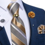 Pruple Red Blue Solid Men's Ties 8cm Wide Silk Neck Tie For Wedding Party Men Accessories Pocket Square Cufflinks Brooch Pin