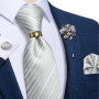 Pruple Red Blue Solid Men's Ties 8cm Wide Silk Neck Tie For Wedding Party Men Accessories Pocket Square Cufflinks Brooch Pin