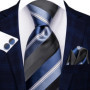 Hi-Tie Mens Necktie Luxury Orange Blue Novelty Wedding Tie For Men Hanky Cufflink Gift Tie Set Business Party Dropshipping