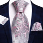 Hi-Tie Mens Necktie Luxury Orange Blue Novelty Wedding Tie For Men Hanky Cufflink Gift Tie Set Business Party Dropshipping