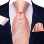 Hi-Tie Mens Necktie Luxury Orange Blue Novelty Wedding Tie For Men Hanky Cufflink Gift Tie Set Business Party Dropshipping