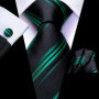 Hi-Tie Mens Necktie Luxury Orange Blue Novelty Wedding Tie For Men Hanky Cufflink Gift Tie Set Business Party Dropshipping