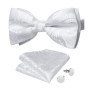 Man Pre-tied Bowtie Classic Wedding Bow Tie for Men Cufflinks Set for Party Striped Knot Butterfly Gift Man's Accessories