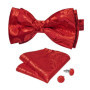 Man Pre-tied Bowtie Classic Wedding Bow Tie for Men Cufflinks Set for Party Striped Knot Butterfly Gift Man's Accessories