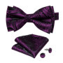 Man Pre-tied Bowtie Classic Wedding Bow Tie for Men Cufflinks Set for Party Striped Knot Butterfly Gift Man's Accessories