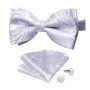 Man Pre-tied Bowtie Classic Wedding Bow Tie for Men Cufflinks Set for Party Striped Knot Butterfly Gift Man's Accessories