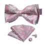 Man Pre-tied Bowtie Classic Wedding Bow Tie for Men Cufflinks Set for Party Striped Knot Butterfly Gift Man's Accessories