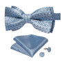 Man Pre-tied Bowtie Classic Wedding Bow Tie for Men Cufflinks Set for Party Striped Knot Butterfly Gift Man's Accessories