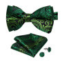 Man Pre-tied Bowtie Classic Wedding Bow Tie for Men Cufflinks Set for Party Striped Knot Butterfly Gift Man's Accessories