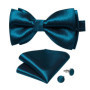 Man Pre-tied Bowtie Classic Wedding Bow Tie for Men Cufflinks Set for Party Striped Knot Butterfly Gift Man's Accessories