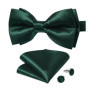 Man Pre-tied Bowtie Classic Wedding Bow Tie for Men Cufflinks Set for Party Striped Knot Butterfly Gift Man's Accessories