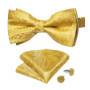 Man Pre-tied Bowtie Classic Wedding Bow Tie for Men Cufflinks Set for Party Striped Knot Butterfly Gift Man's Accessories