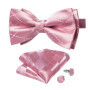Man Pre-tied Bowtie Classic Wedding Bow Tie for Men Cufflinks Set for Party Striped Knot Butterfly Gift Man's Accessories