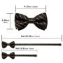 Man Pre-tied Bowtie Classic Wedding Bow Tie for Men Cufflinks Set for Party Striped Knot Butterfly Gift Man's Accessories