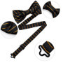 Man Pre-tied Bowtie Classic Wedding Bow Tie for Men Cufflinks Set for Party Striped Knot Butterfly Gift Man's Accessories
