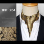 Men Vintage Polka Dot Wedding Formal Cravat Ascot Scrunch Self British style Gentleman Polyester Silk Paisley Neck Tie Luxury