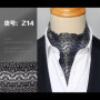 Men Vintage Polka Dot Wedding Formal Cravat Ascot Scrunch Self British style Gentleman Polyester Silk Paisley Neck Tie Luxury