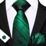 Dark Green Paisley Floral Jacquard tie Office tie for Men's Pocket Square Cufflinks Set Necktie Casual Wedding Gift