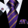 New Fashion Light Purple Ties For Men Wedding NeckTies Hanky Cufflinks Set Groom Business Lilac Lavender Gift