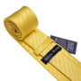 Elegant Mens Ties Gold Leaves Floral Neck Tie Pocket Square Cufflinks Set Wedding Business Party Gift 5966