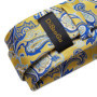 DiBanGu Mens Necktie Gold Yellow Blue Paisley Silk Wedding Tie For Men Tie Hanky Cufflink Set Business Party Dropshipping