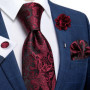 2023 New Classic Yellow Striped Plaid Silk Ties For Men Handkerchief Cufflinks Brooch Pin Wedding Accessories Men Gift Dropship