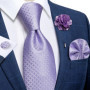 2023 New Classic Yellow Striped Plaid Silk Ties For Men Handkerchief Cufflinks Brooch Pin Wedding Accessories Men Gift Dropship