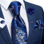 2023 New Classic Yellow Striped Plaid Silk Ties For Men Handkerchief Cufflinks Brooch Pin Wedding Accessories Men Gift Dropship