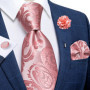 2023 New Classic Yellow Striped Plaid Silk Ties For Men Handkerchief Cufflinks Brooch Pin Wedding Accessories Men Gift Dropship