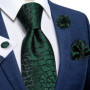 2023 New Classic Yellow Striped Plaid Silk Ties For Men Handkerchief Cufflinks Brooch Pin Wedding Accessories Men Gift Dropship