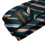 Fashion Men Tie Green Gold Striped Silk Wedding Tie For Men Hanky Cufflink Gift Tie Set DiBanGu Novelty Design Business MJ-7301