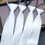 Pure white tie for men Father's Day DIY graffiti painting handmade style no zipper needed 5CM7CM8CM decoration trend