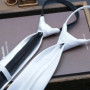 Pure white tie for men Father's Day DIY graffiti painting handmade style no zipper needed 5CM7CM8CM decoration trend