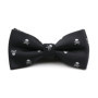 Men's Fashion Skull Bowtie 100 Microfiber Bow Tie Woven Polyester Jacquard Butterfly For Wedding Halloween Party Dress Neckwear